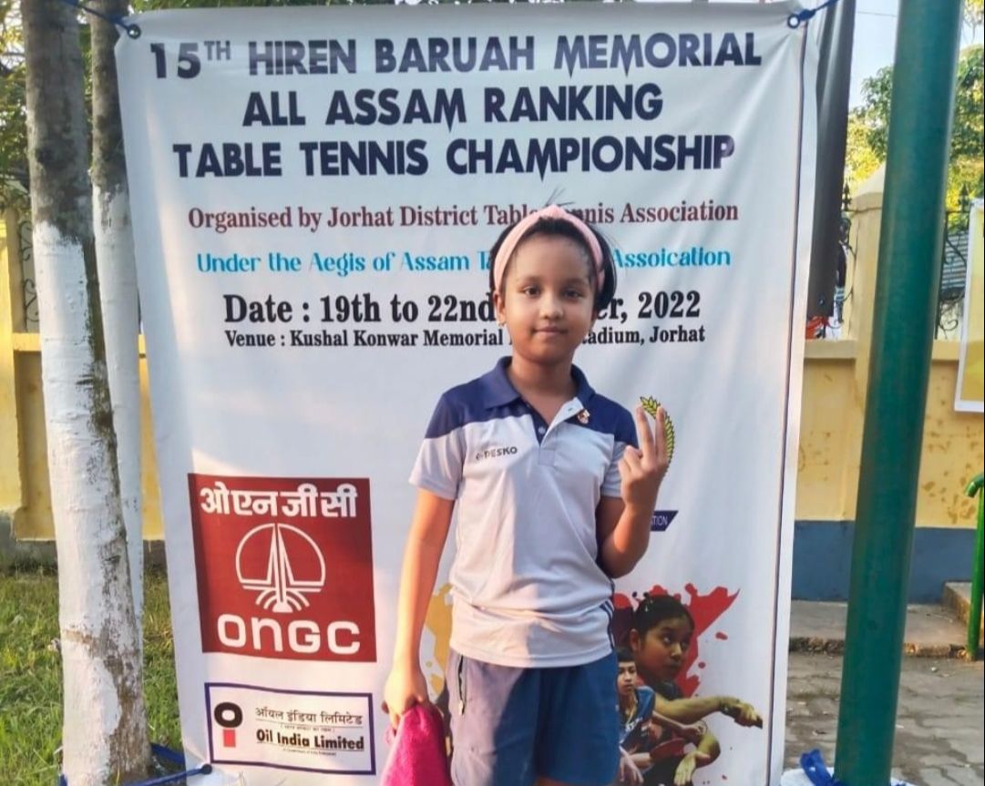 Silchar girl Dibija is the new champion of All Assam Table Tennis